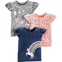 Los mejores  - Simple Joys by Carters 3-Pack Short-Sleeve Graphic Tees Niñas